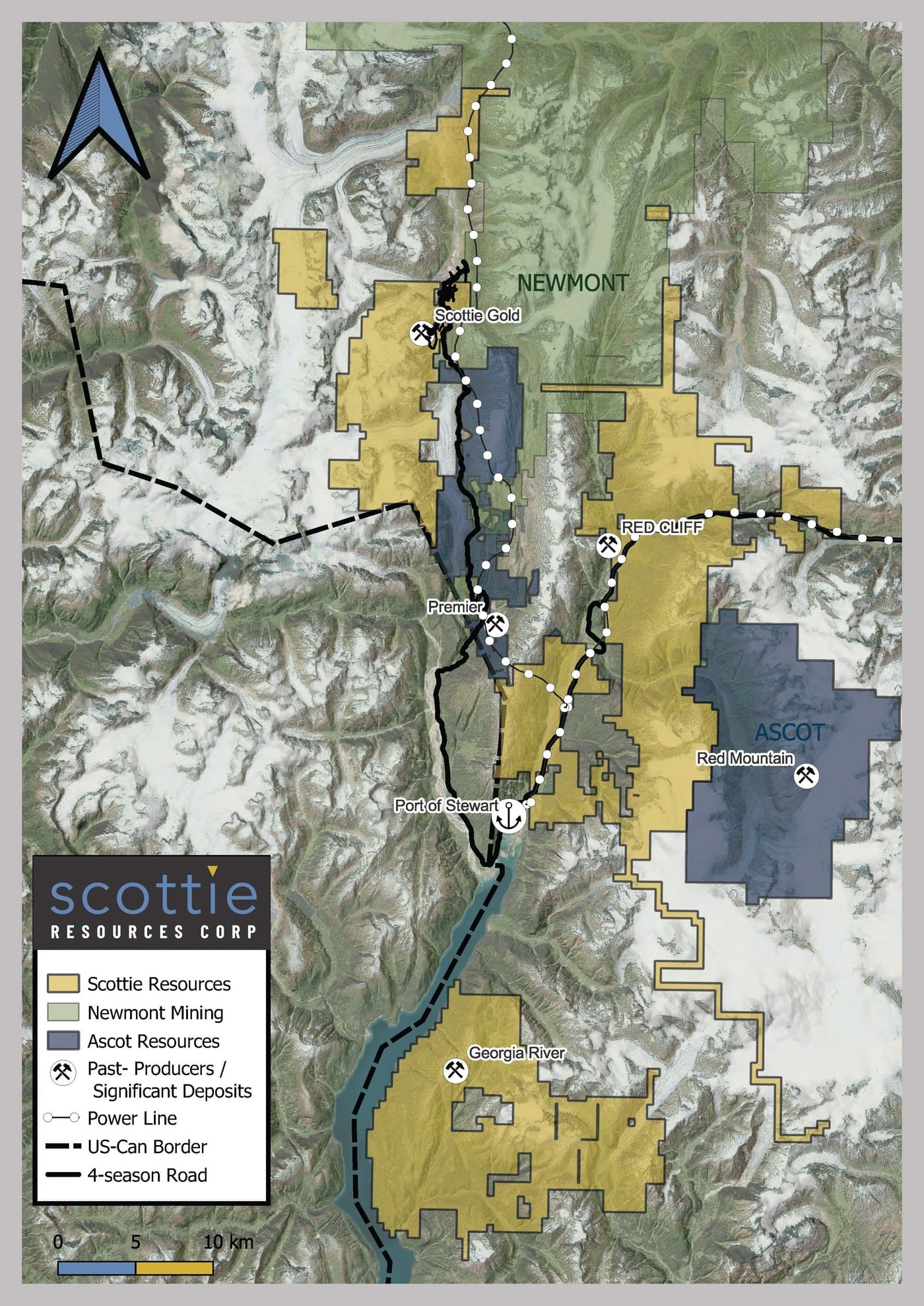 Scottie Resources claims map of the southern Golden Triangle