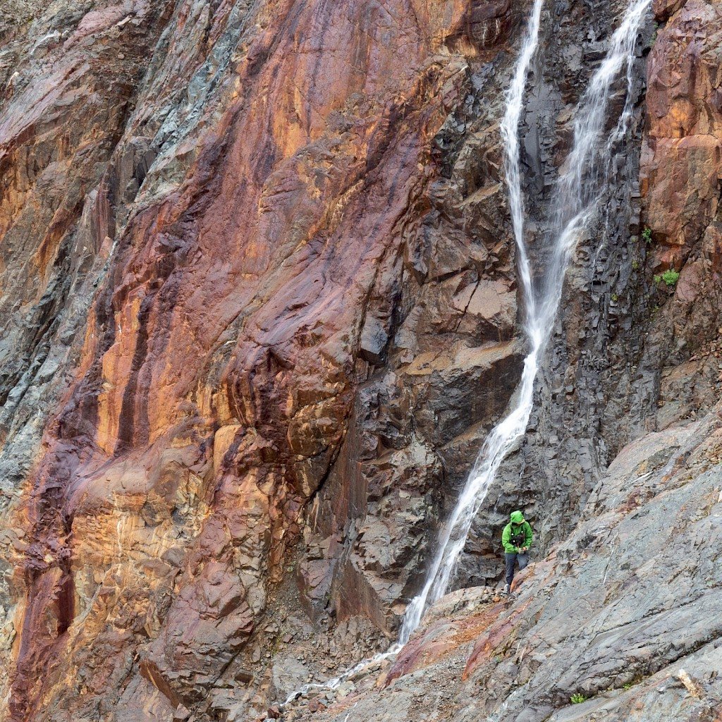 Surficial rock sampling at the Scottie Gold Mine